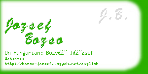 jozsef bozso business card